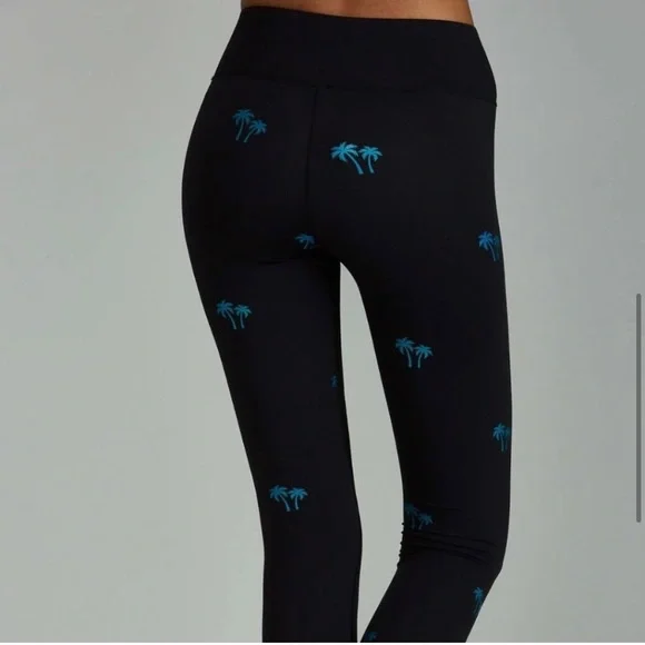 Noli Sunset Leggings in Azure Palm Tree Print 🌴💙 - Picture 5 of 6